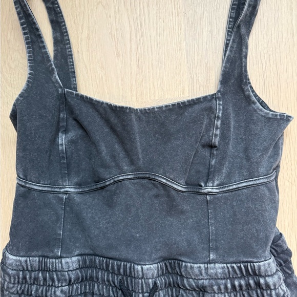 SOLD-NWOT-FREE PEOPLE-FREE MOVEMENT charcoal black/gray Jumpsuit - Picture 4 of 7